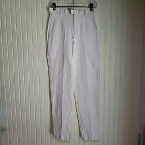 Vintage Memphis Pants Juniors 9/10 White Twill Stretch Chino High Waist USA